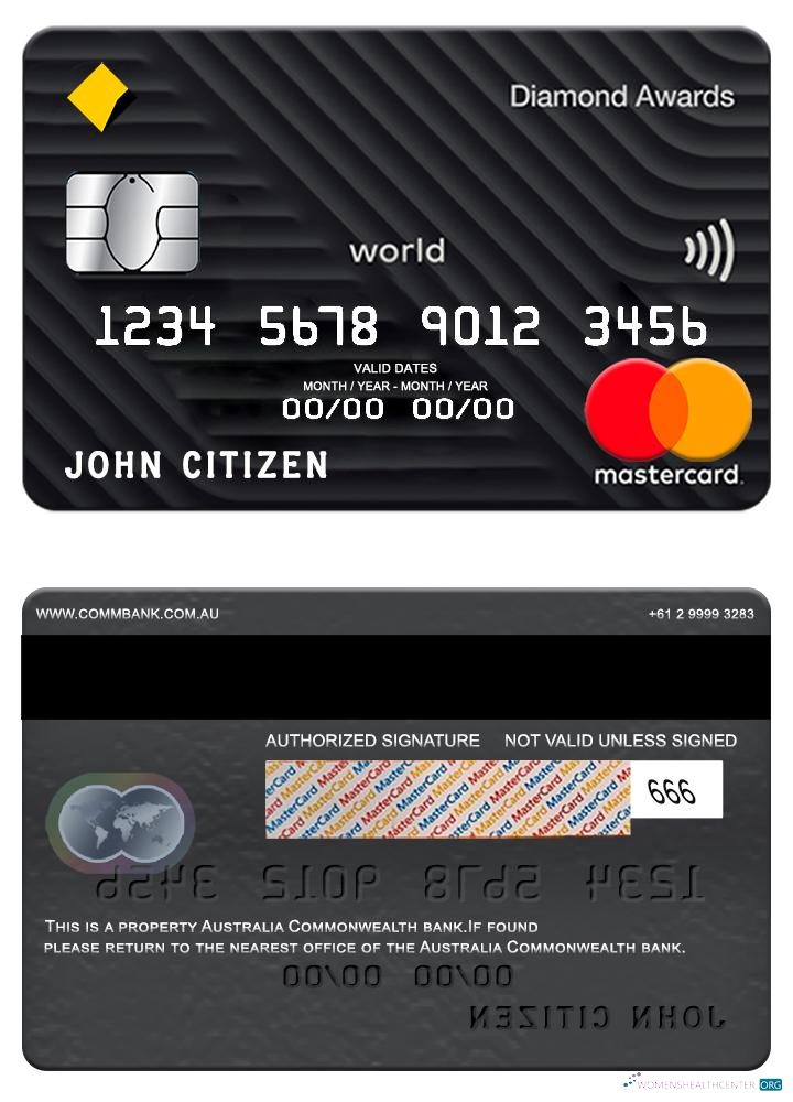 Download Australia Commonwealth bank mastercard Photoshop template